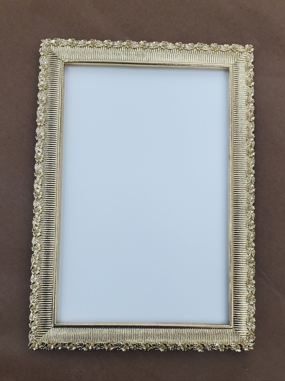 4x6" Ornate Gold Decorative Picture Frame With Glare Free Acrylic And Matboard